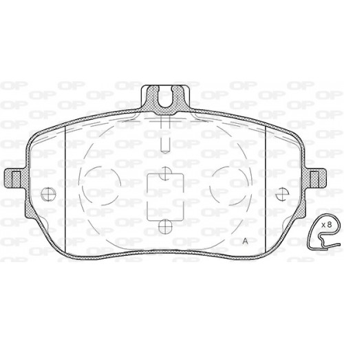 OP BRAKE PADS 1 PC 