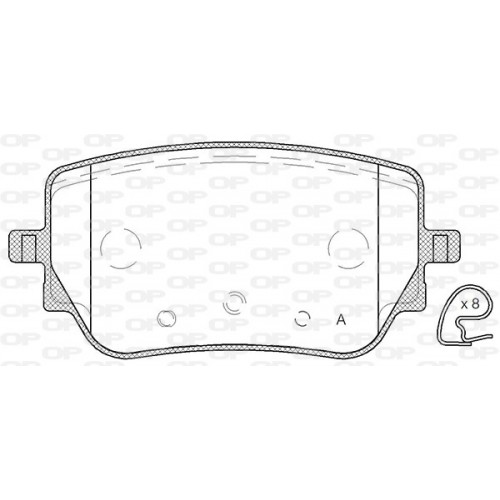 OP BRAKE PADS 1 PC 
