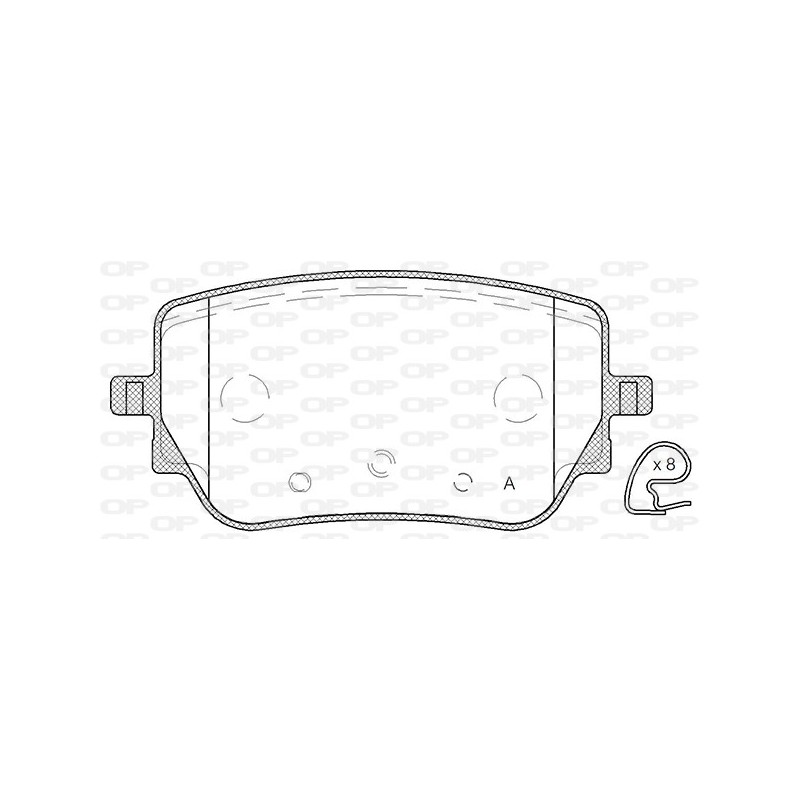 OP BRAKE PADS 1 PC 