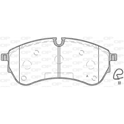 OP BRAKE PADS 1 PC 