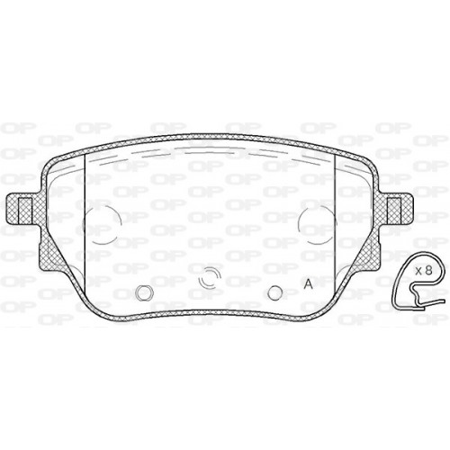 OP BRAKE PADS 1 PC 