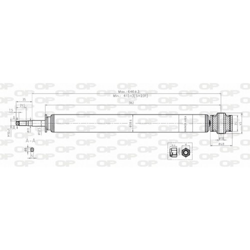 SHOCK ABSORBER OP REAR 1 PCS 