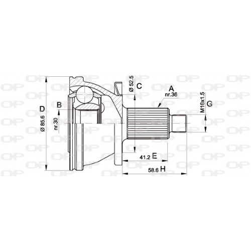 CV JOINT OPEN PARTS SPIN JOINT 1pcs 