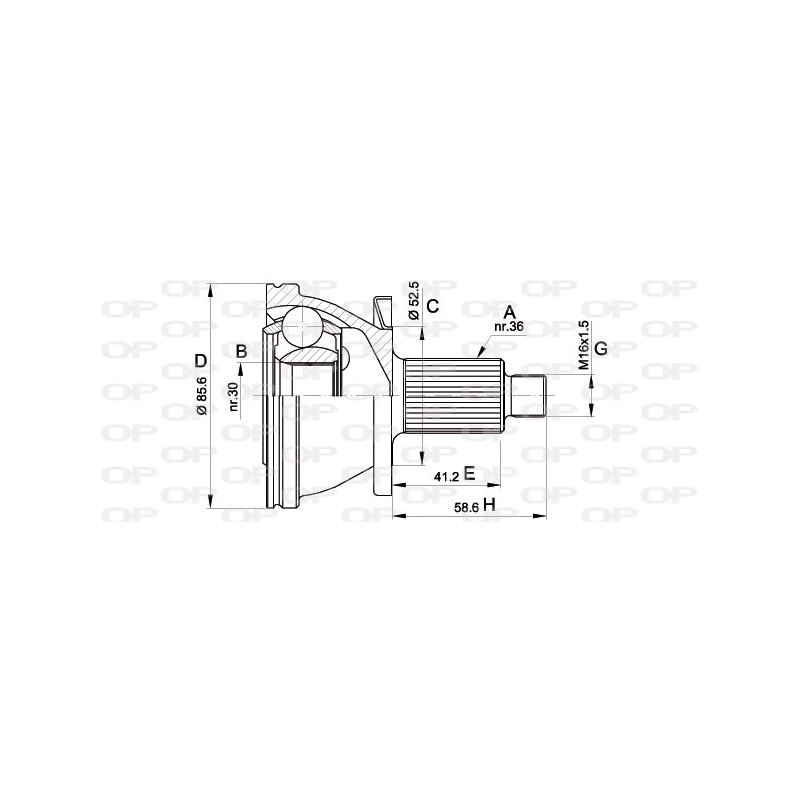 CV JOINT OPEN PARTS SPIN JOINT 1pcs 