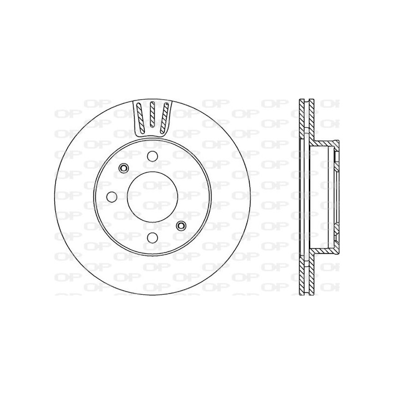 BRAKE DISC OPEN PARTS ADAPTIVE 2pcs 