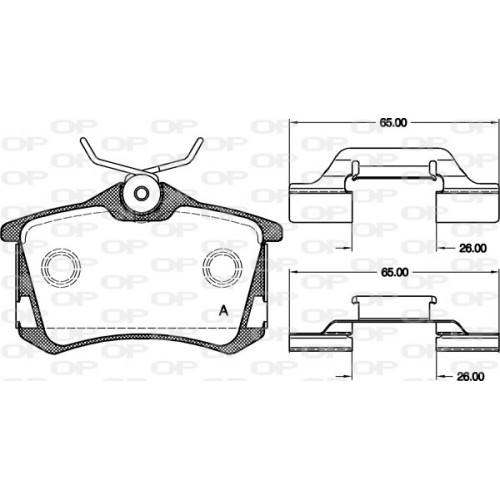 BRAKE PADS OPEN PARTS 1PCS 