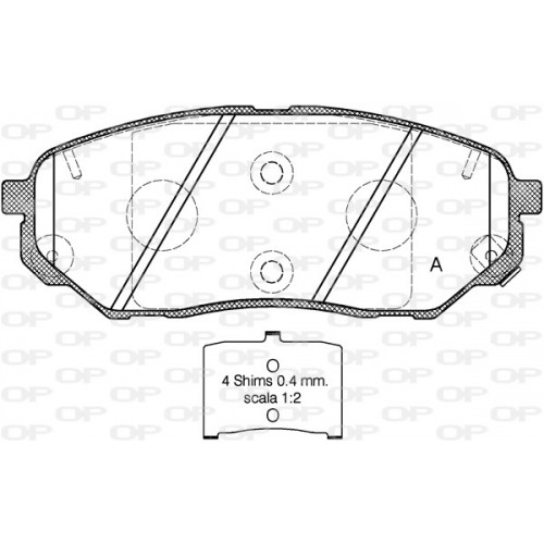 BRAKE PADS OPEN PARTS 1PCS 