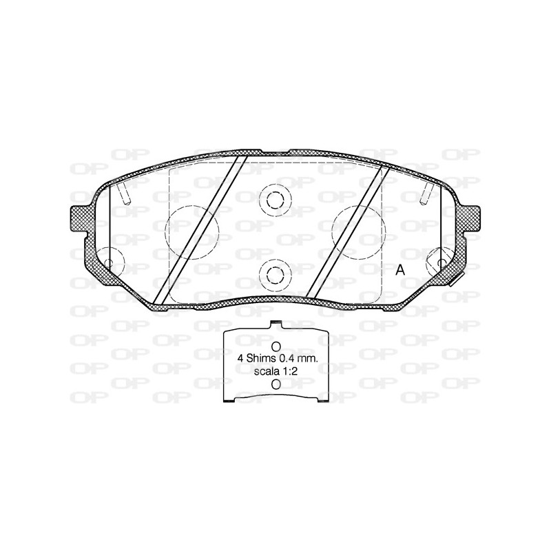 BRAKE PADS OPEN PARTS 1PCS 