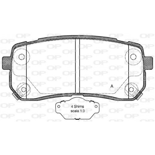 BRAKE PADS OPEN PARTS 1PCS 