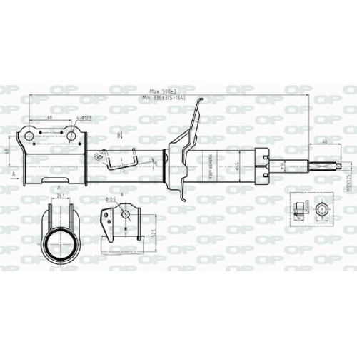 SHOCK ABSORBER OP FRONT RIGHT SIDE 1 PCS 