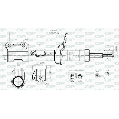 SHOCK ABSORBER OP FRONT LEFT SIDE 1 PCS 