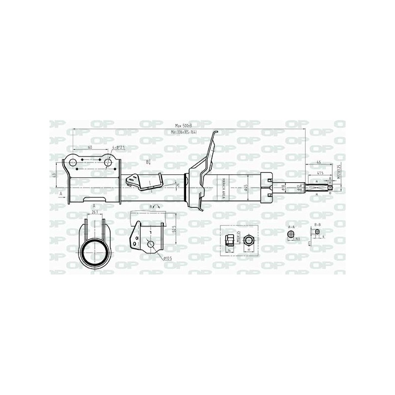 SHOCK ABSORBER OP FRONT LEFT SIDE 1 PCS 