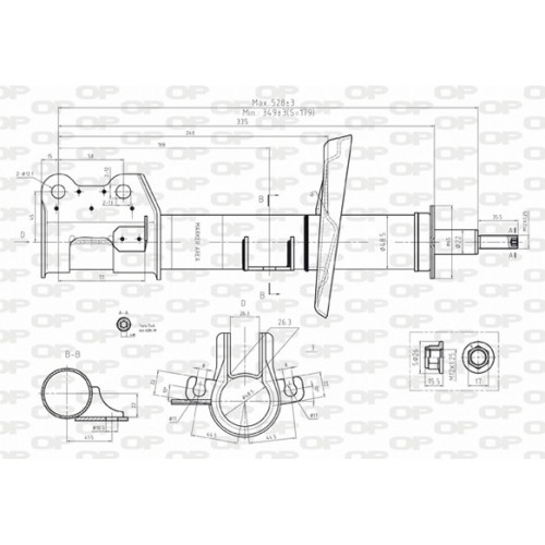 SHOCK ABSORBER OP FRONT LEFT SIDE 1 PCS 