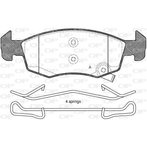 BRAKE PADS OPEN PARTS 1PCS 