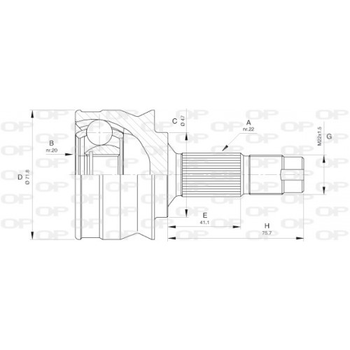 CV JOINT OPEN PARTS SPIN JOINT 1pcs 