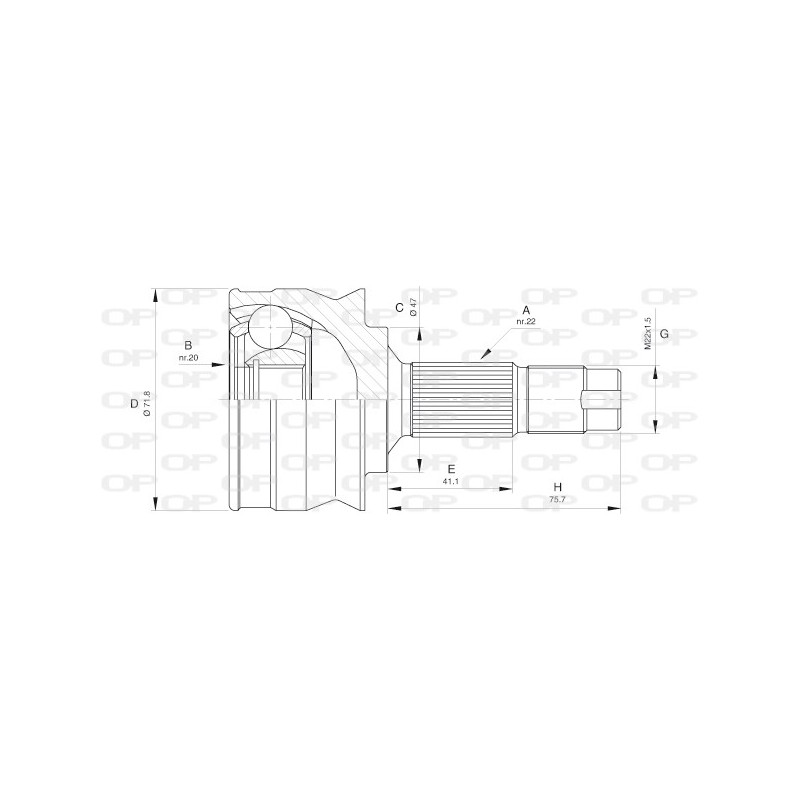 CV JOINT OPEN PARTS SPIN JOINT 1pcs 