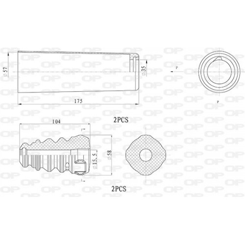 OP DUST COVER KIT 4PCS 