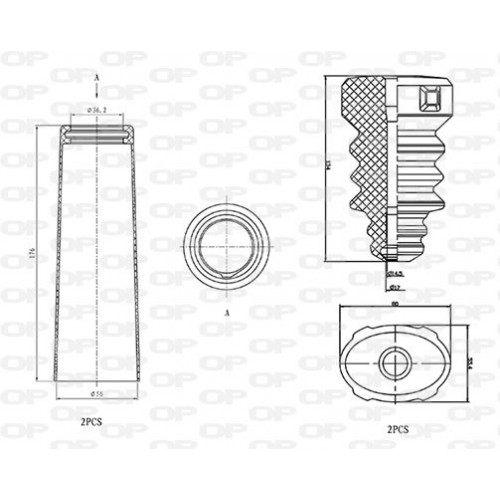 OP DUST COVER KIT 4PCS 