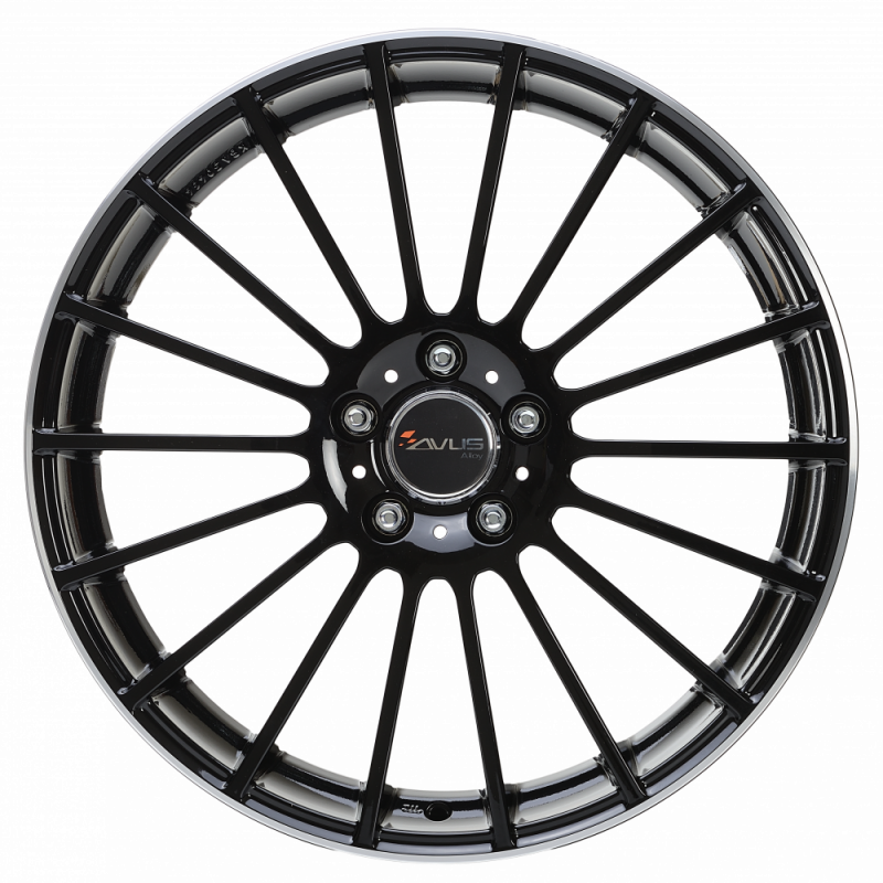 CERCHI IN LEGA AVUS AC-M03 BLACK POLISH LIP