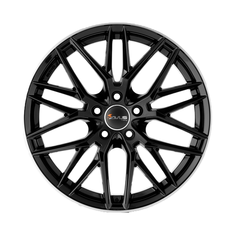 CERCHI IN LEGA AVUS AF19 BLACK POLISHED LIP